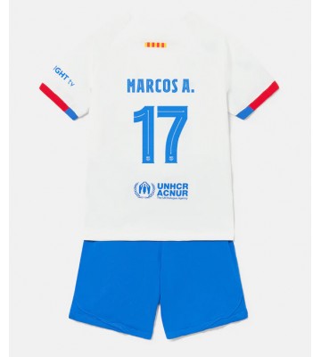 Maillot de foot Barcelona Marcos Alonso #17 Extérieur enfant 2023-24 Manches Courte (+ pantalon court)